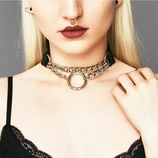 Maid Punk Catgirl Choker Circle Promotion Necklace