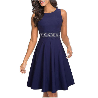 Amy Fashion - Sleeveless A-Line Party Wedding Guest Cocktail Swing Dress