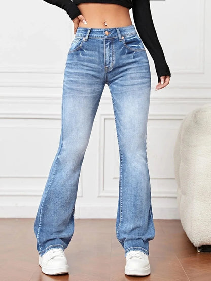 Amy Fashion - 2024 Fall Fashion Stretch Denim High Waist Casual For Women Female Clothing S-2XL Drop Shipping Jean