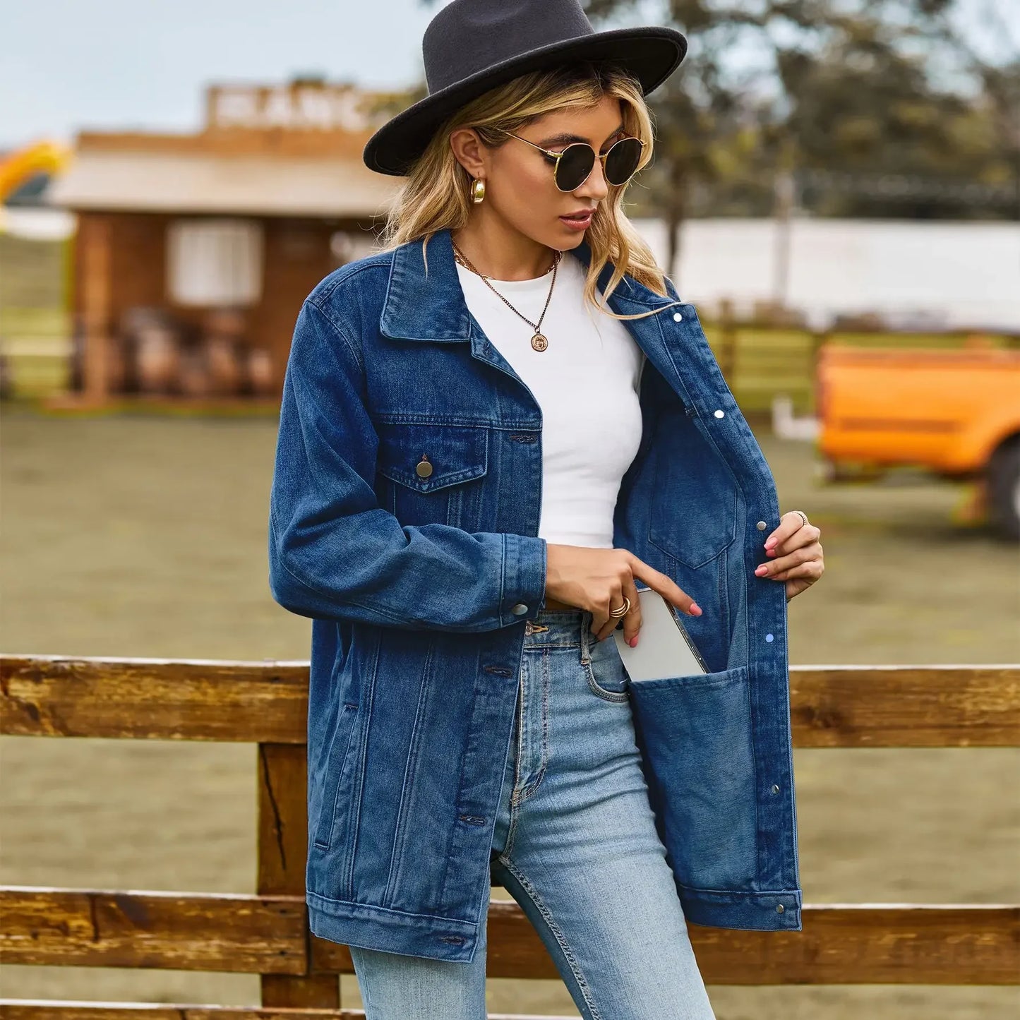 Classic Versatile Loose Mid Length Casual Female S-2XL Jacket