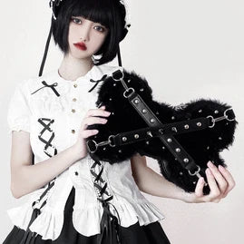 Gothic Bone Darkness Style Y2K Rivet Bag Subculture Fashion