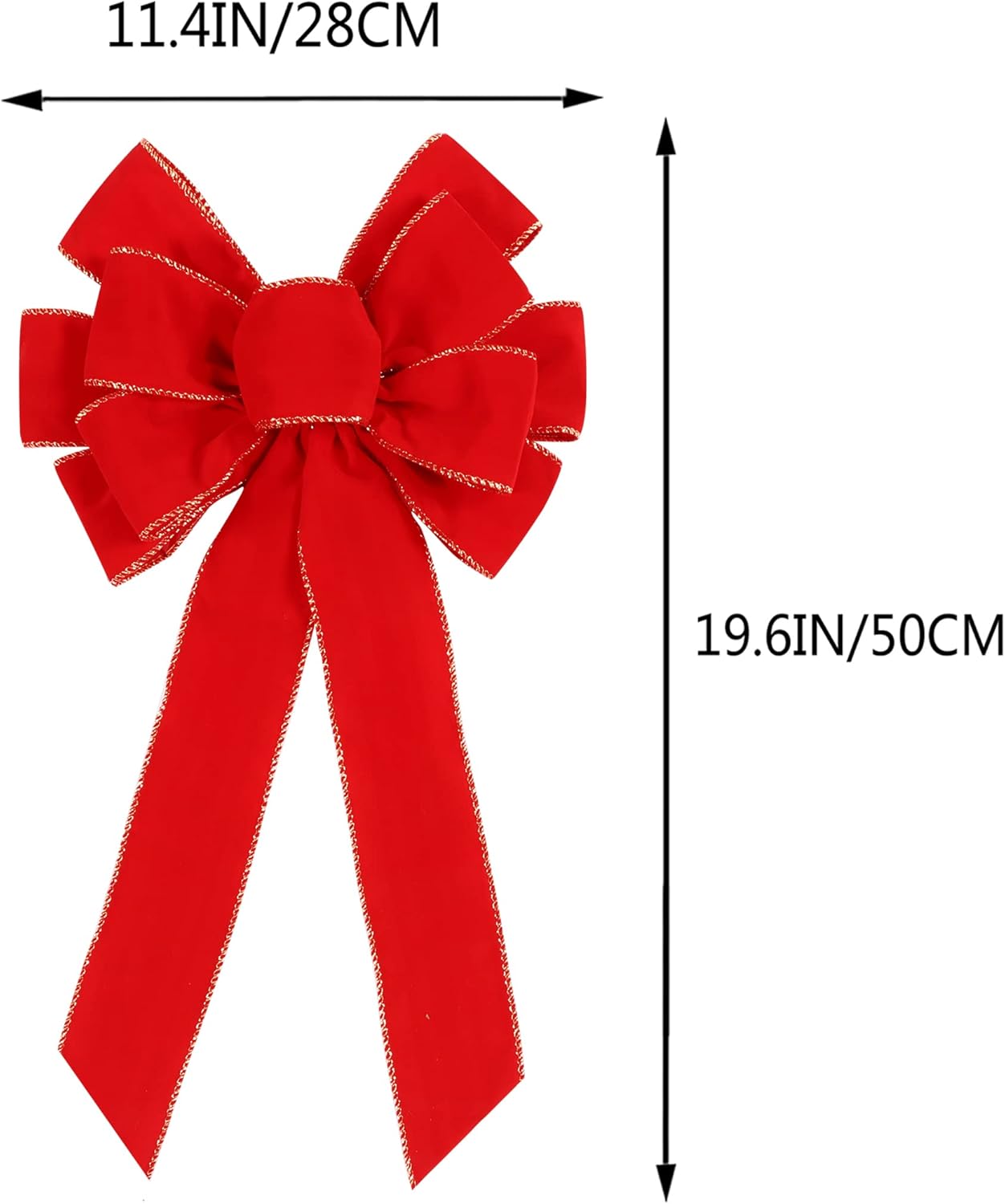 Christmas Bow Outdoor Decorations - Set of 2