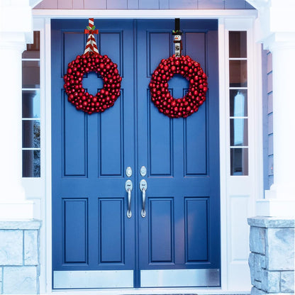 Metal Wreath Hanger Set for Front Door Christmas Decoration