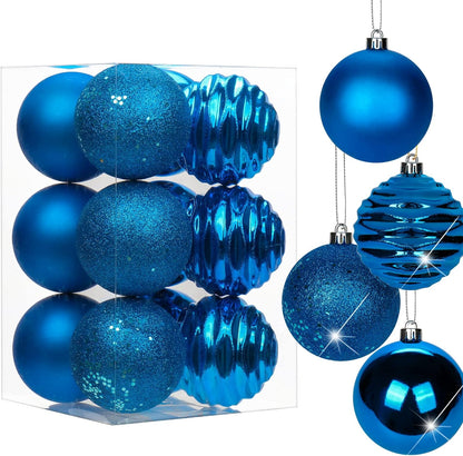 Shatterproof Gold Christmas Ball Ornaments - Set of 30