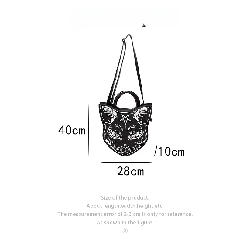 Bag Cat Gothic Handle Pentacle Top Fashion Punk Style