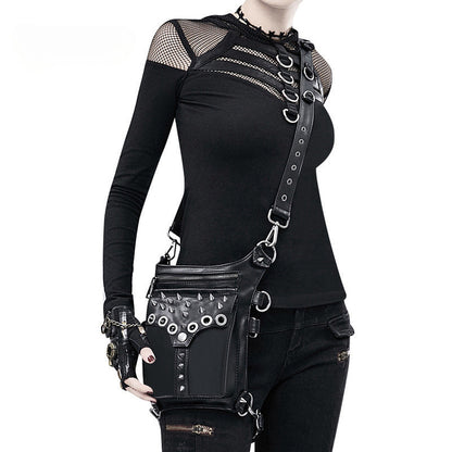 Pack Steampunk Rock Thigh Vintage Retro Waist Rivet Bag Fanny Gothic