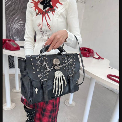 Punk Y2K Chain Harajuku Rivet Gothic Bag Lolita Shoulder Skull One