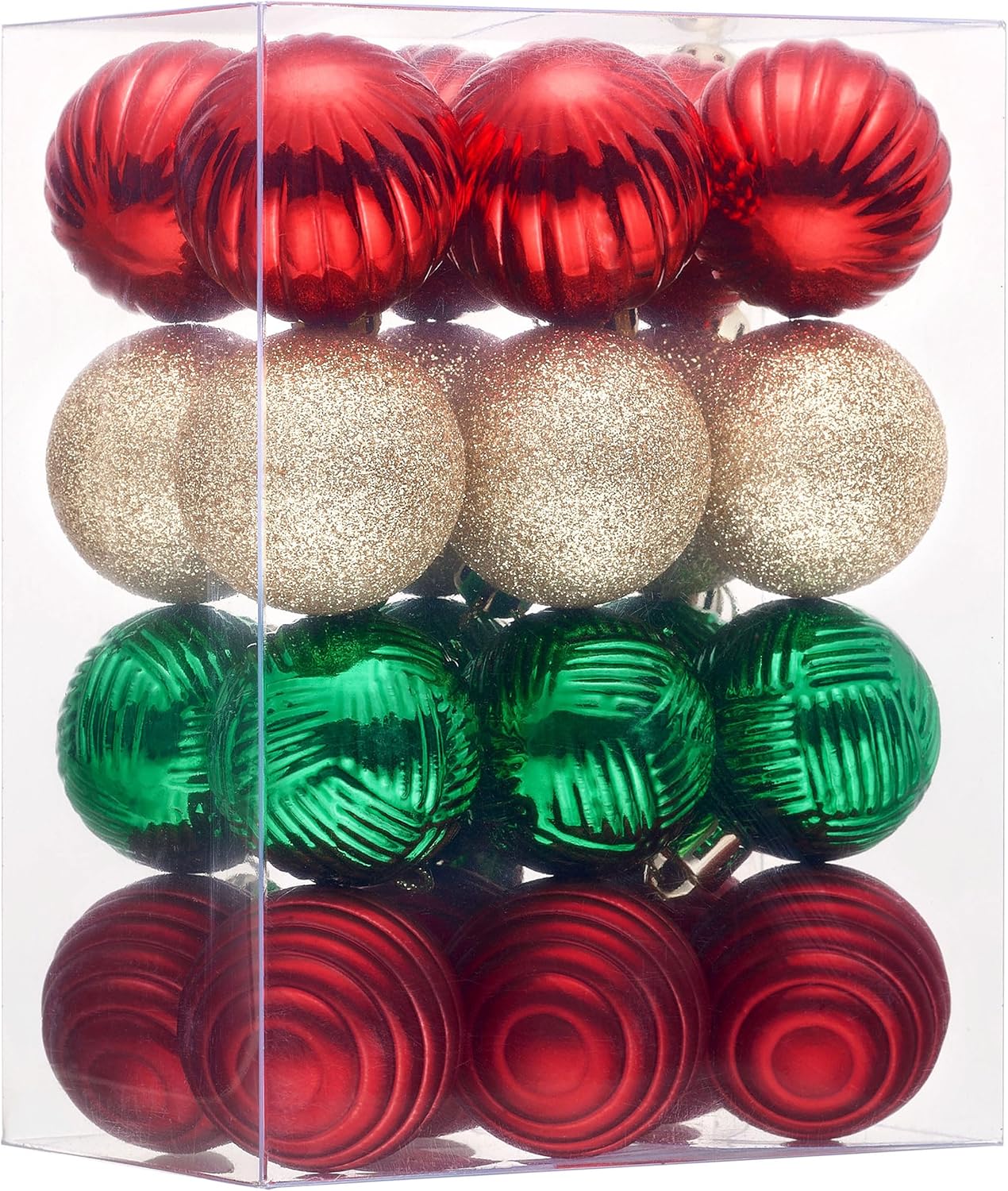 Shatterproof White Christmas Ball Ornament Set - 24ct