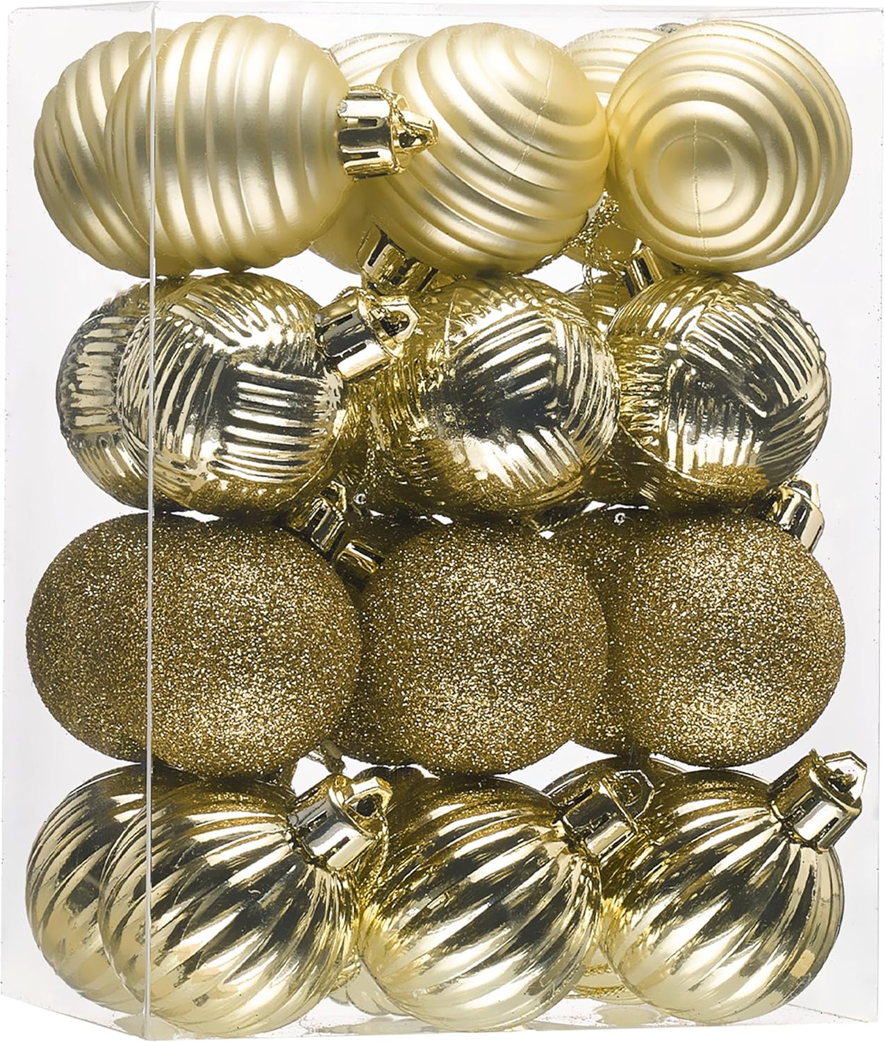 Shatterproof White Christmas Ball Ornament Set - 24ct