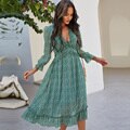 Amy Fashion - Casual Butterfly Sleeve High Waist Chiffon Chic Dress