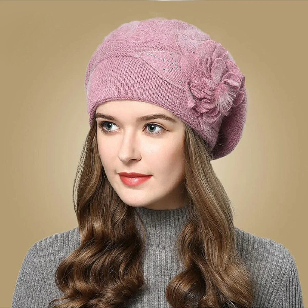 Plushed Rabbit Hair Ear Protection Hat - Fashionable and Versatile