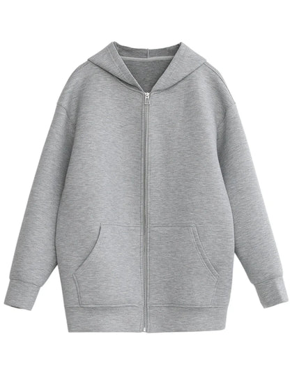 Solid Loose Casual New Trendy Comfortable Stylish Chic Hoodies