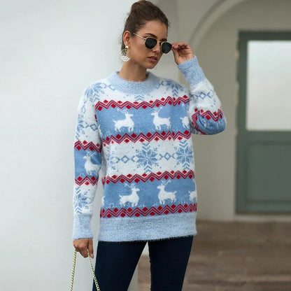 Casual Christmas Sweater for Couples - Loose Knitwear Warm Thicken Matching