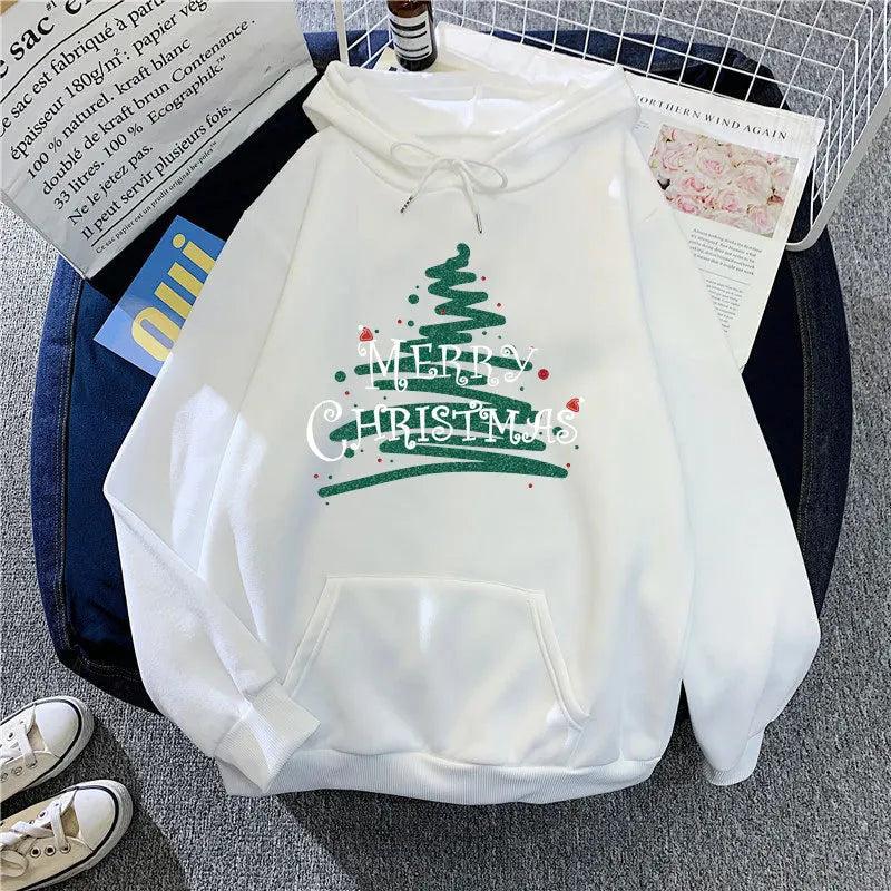 Christmas Hoodie for Women - Sporty Printed Casual Long Sleeve