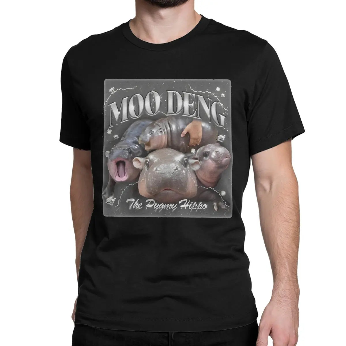 Gift Idea Famous Baby Hippo Pure Cotton Leisure Short Sleeve Men Women T-Shirt Moo Deng