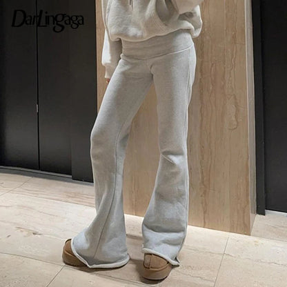 Low Waist Rolled Fashion Skinny Flared Boot Cut Pants