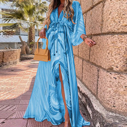 Amy Fashion - Summer Elegant Gorgeous Printing Long Party Boho Dress