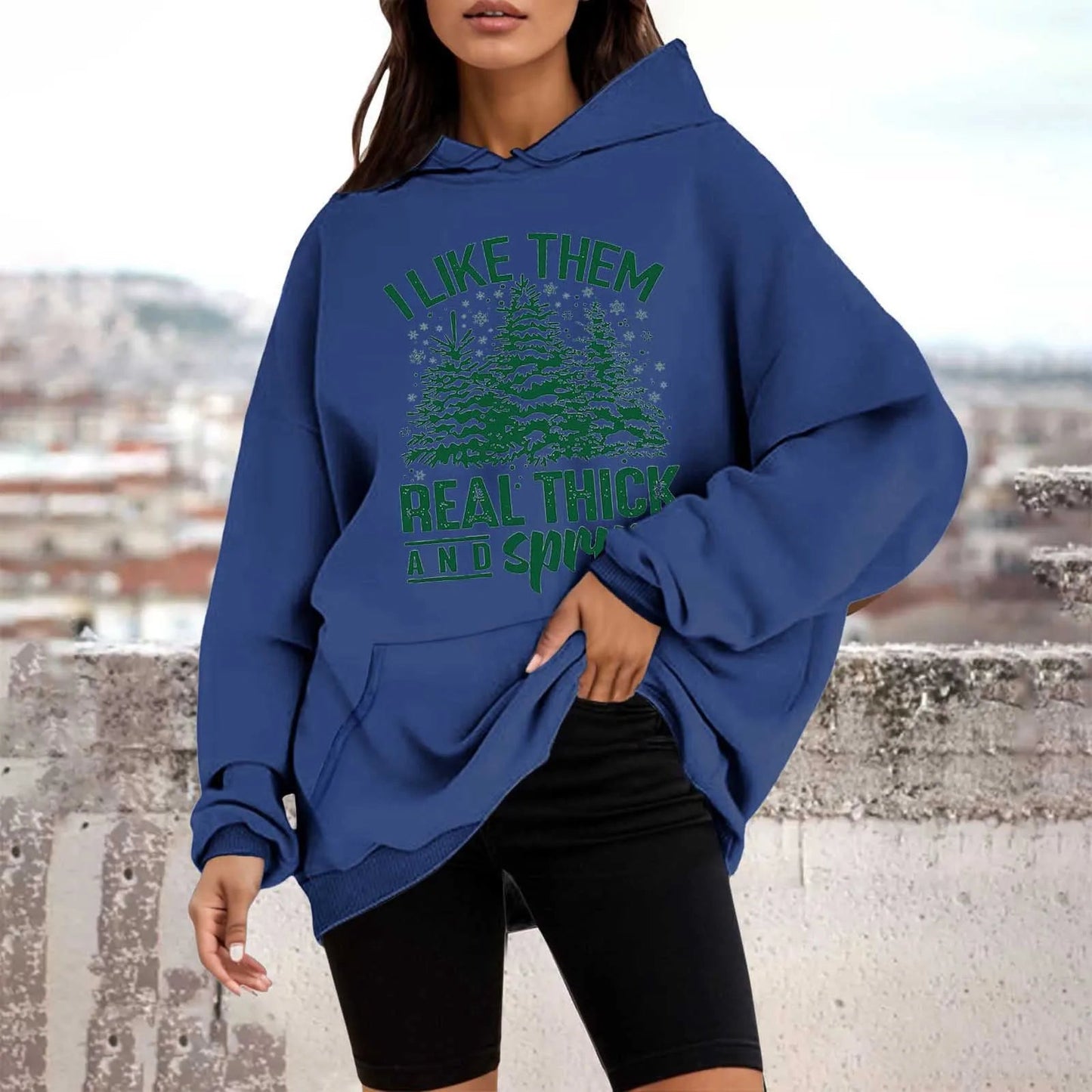 Christmas Tree Crewneck Pullover Hoodie - Autumn Collection