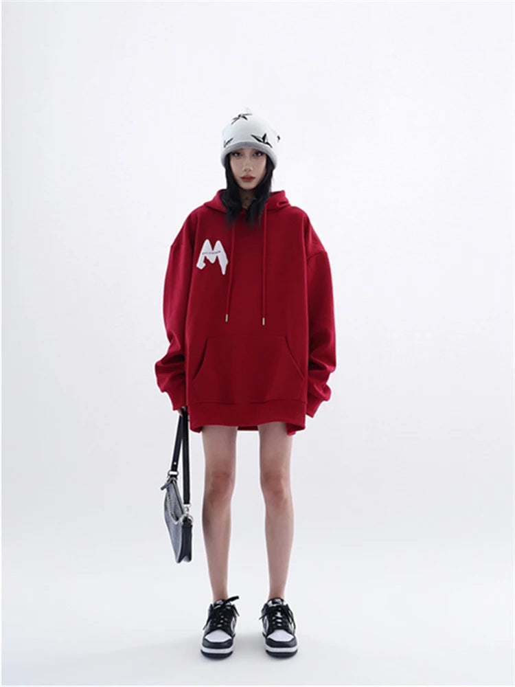 Korean Long Sleeve Hooded Niche Design Loose Casual Hoodie