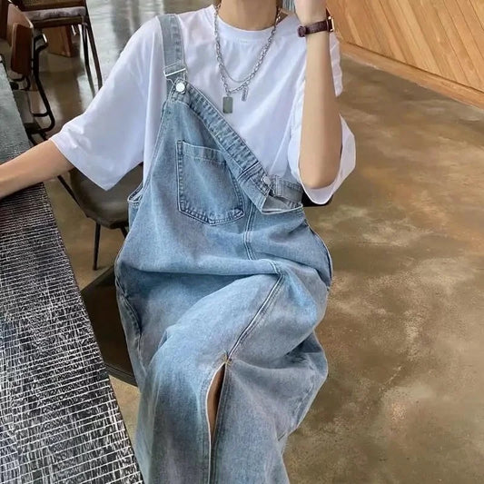 Amy Fashion - Blue Vintage Quality Fashion Denim Jumpsuits Women Pant Woman High Waist Jean