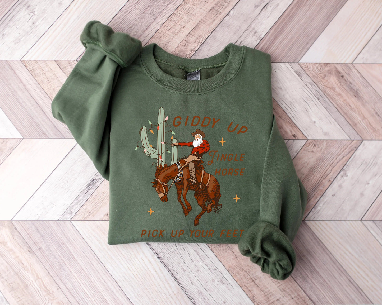 Giddy Up Jingle Horse Christmas Hoodie