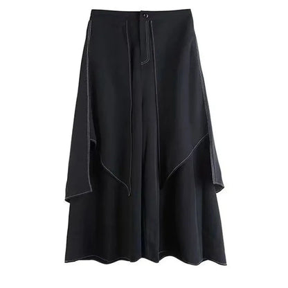 Culottes Layer Casual Streetwear Gothic Pants Double Y2K Samurai