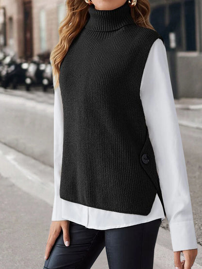 Knitted Vest New Fashion Winter Autumn Loose Fit Sleeveless Sweater