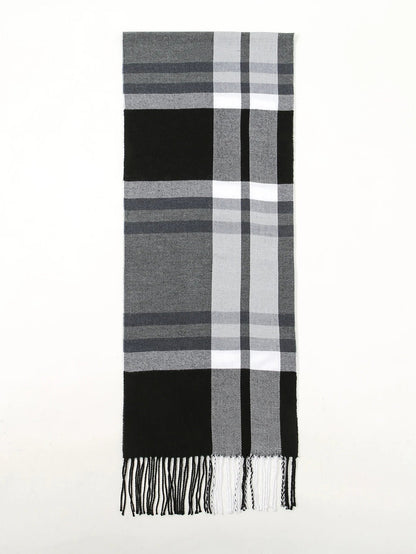 Plaid Print Cashmere Winter Pashmina Scarf - Luxury Travel Essential