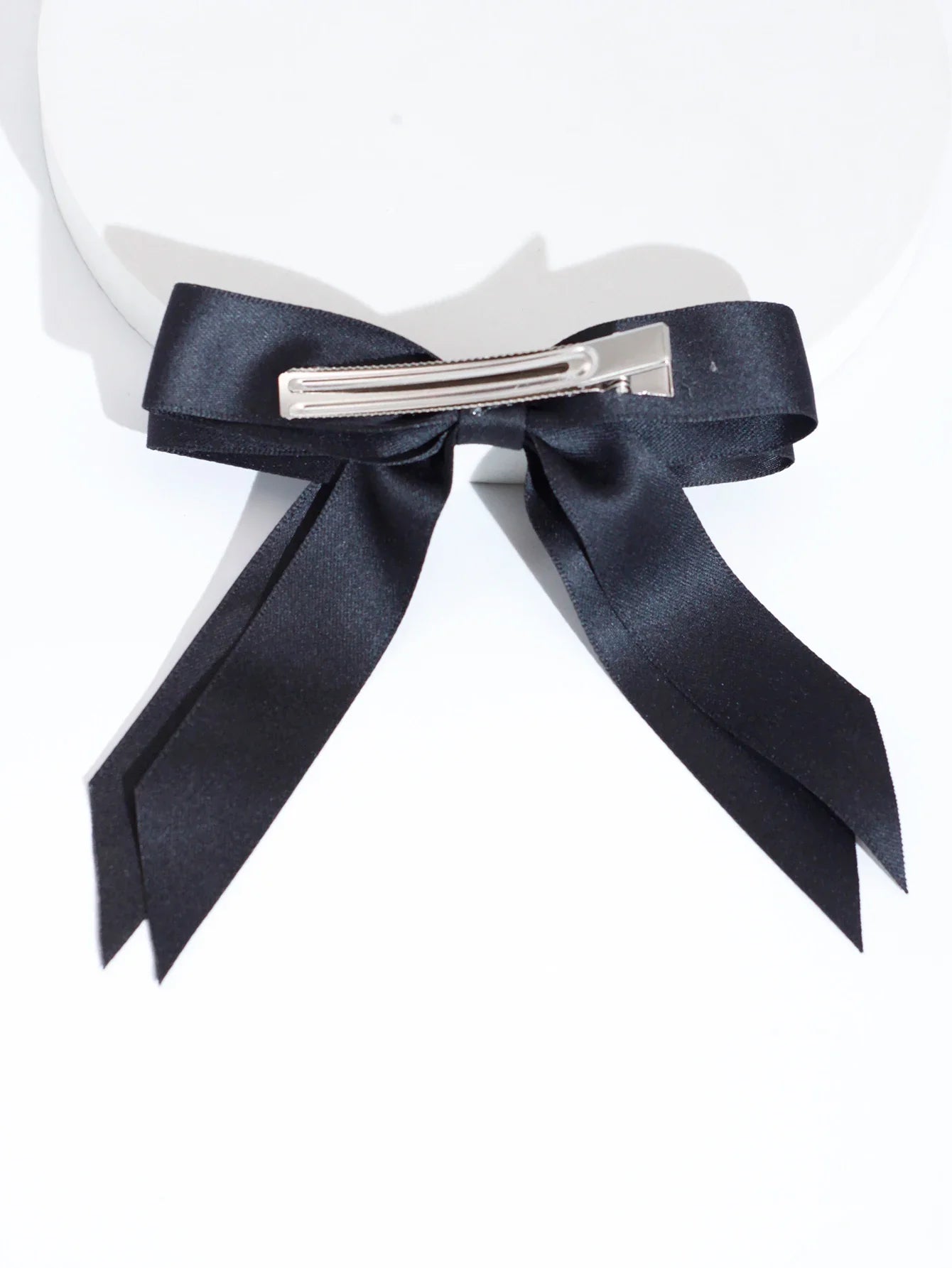 Black Ribbon Top Clip Christmas Hair Accessory