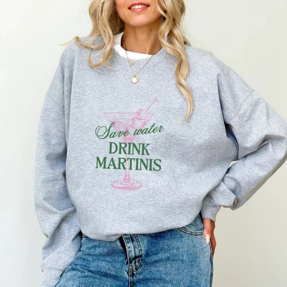 Martini Save Water Dirty Cocktail Funny Tini Time Christmas Hoodie