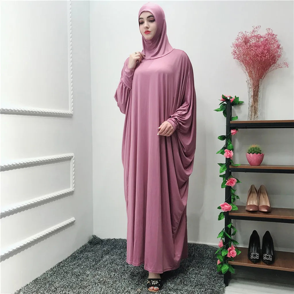 Ramadan Muslim Prayer Hijab Garment Fashion Hooded Abaya Full Cover Long Sleeve Islam Dubai Modest Robe Dress