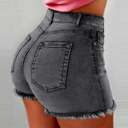 Plus Summer Sexy Fashion Casual Hot Denim Tassels Short