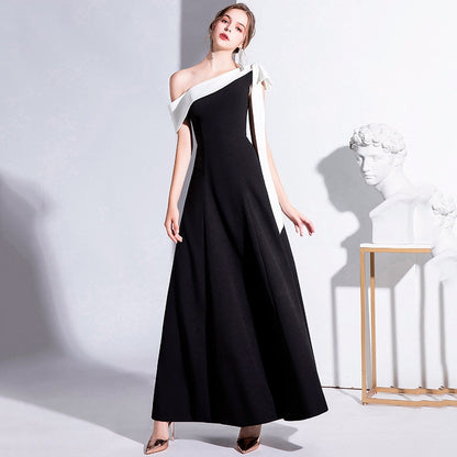 Amy Fashion - One-Shoulder Sexy Floor-Length Evening Dress