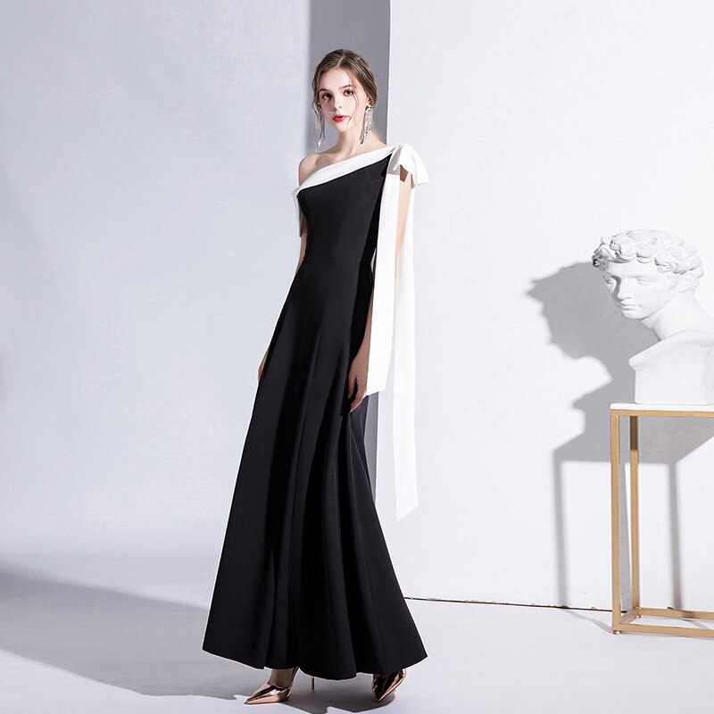 Amy Fashion - One-Shoulder Sexy Floor-Length Evening Dress