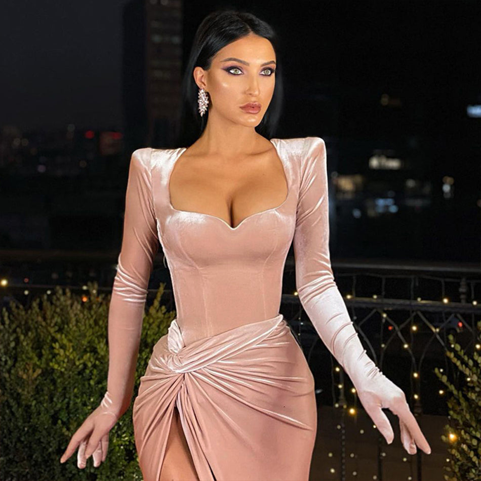 Amy Fashion - Elegant Bodycon Long Dress