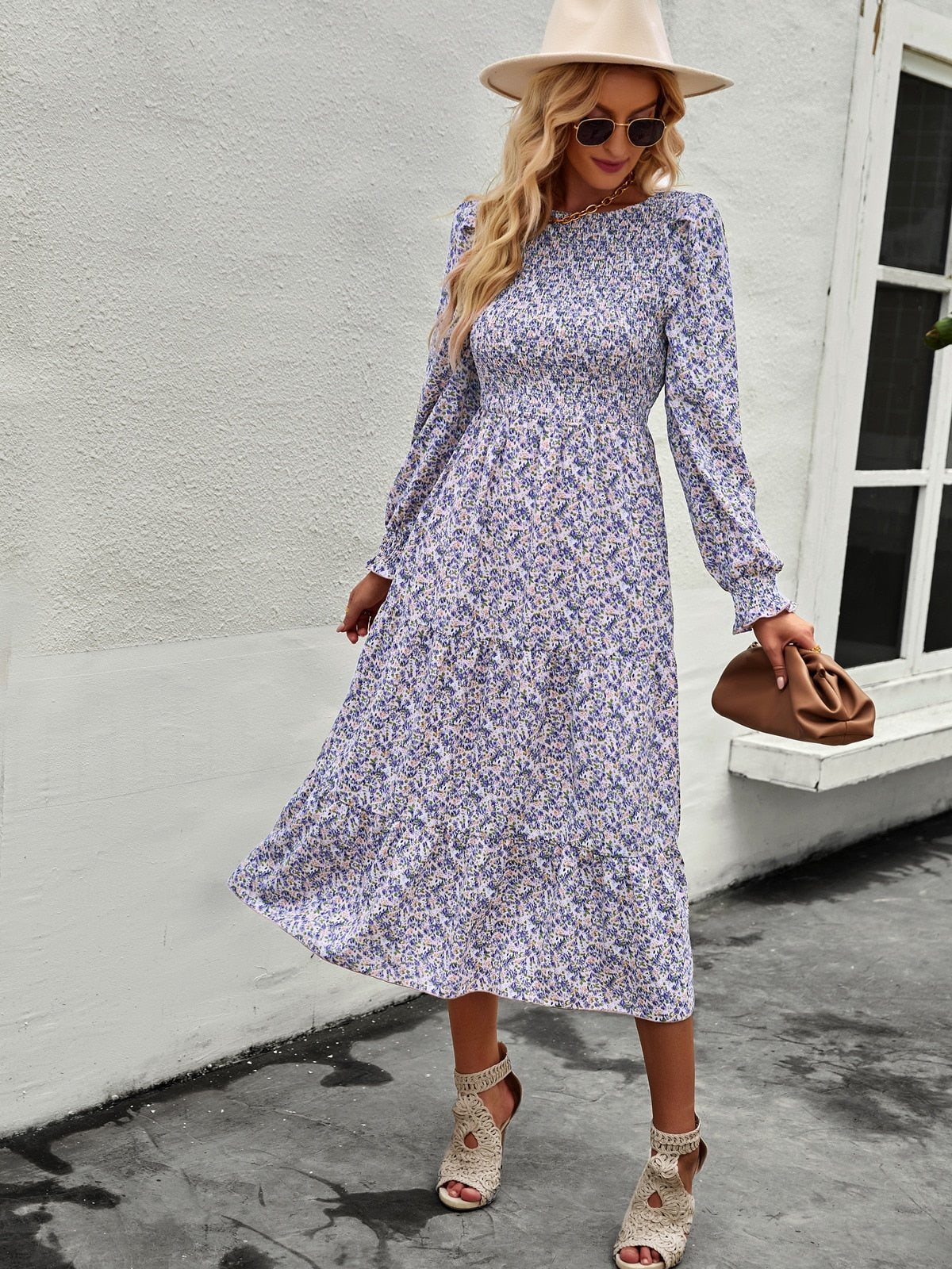 Amy Fashion - Casual Floral Printed Dresses