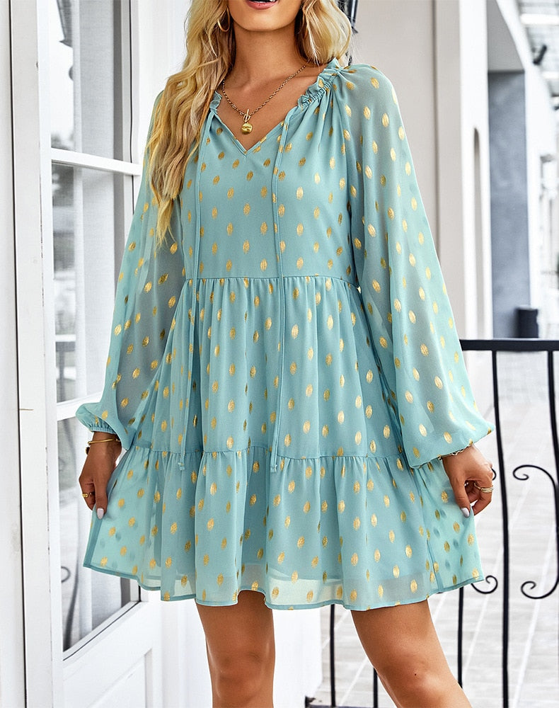 Amy Fashion - Retro Spring Autumn Boho Chiffon Holiday Dresses