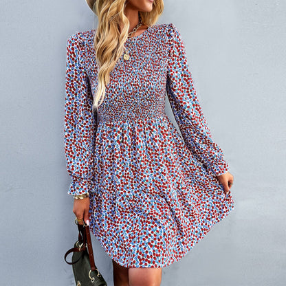 Amy Fashion - O-Neck Long Sleeve All Match A Line Dresses