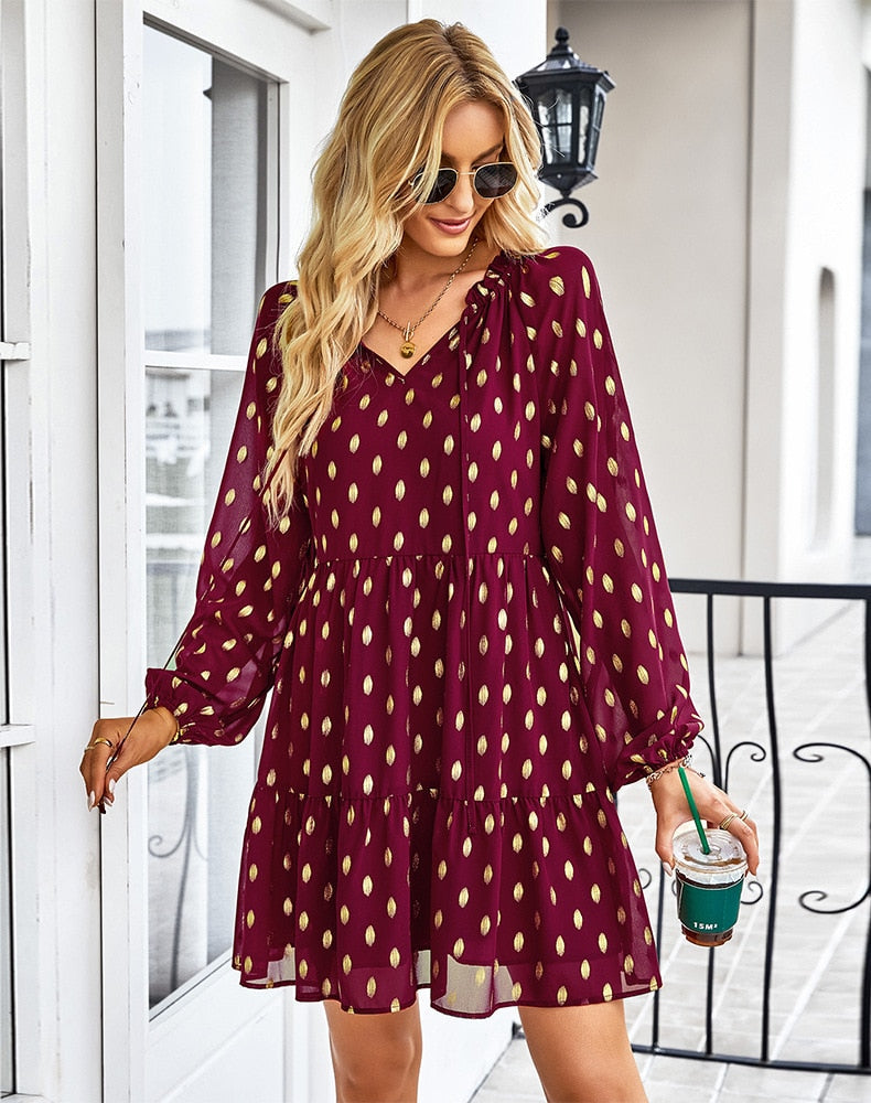 Amy Fashion - Retro Spring Autumn Boho Chiffon Holiday Dresses