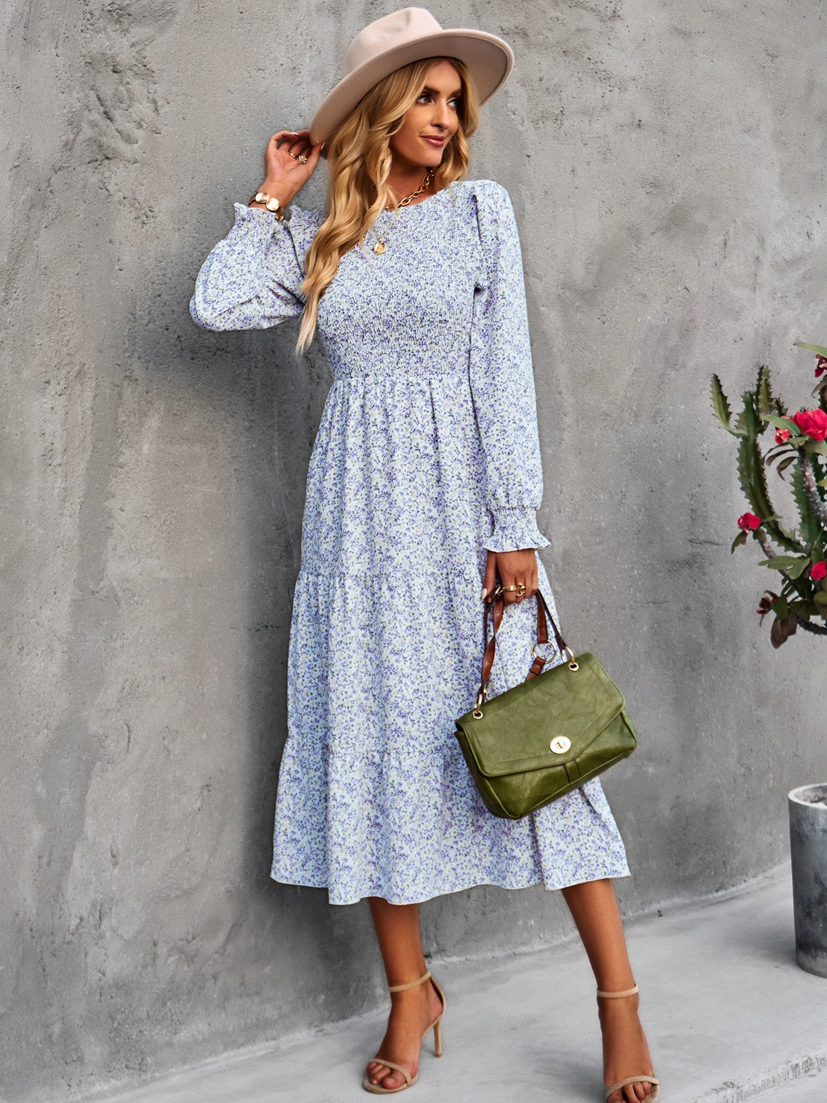 Amy Fashion - Casual Floral Printed Dresses