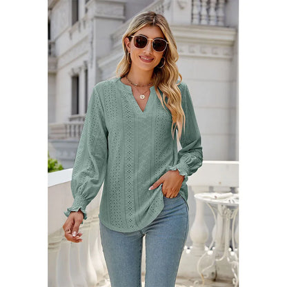 Solid Casual Loose Fashion Summer Vintage Oversized Elegant Female Tops Blouses