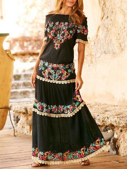 Amy Fashion - Summer New Elegant Wrapped Chest Long Bohemian Boho Dress