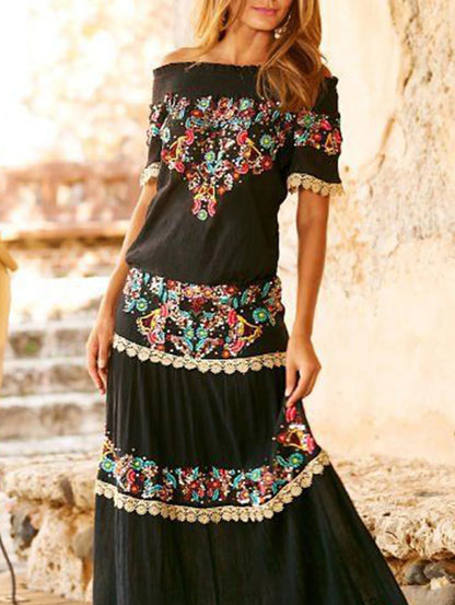 Amy Fashion - Summer New Elegant Wrapped Chest Long Bohemian Boho Dress