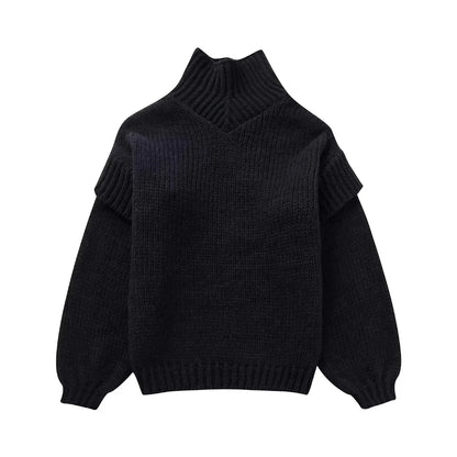 2024 Autumn Winter for Women Long Sleeve Knitted Basic Stylish Chic Cozy Trendy Comfortable Sweater