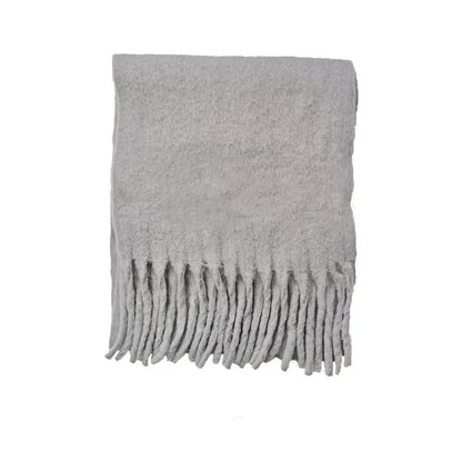 Cashmere Scarves for Women - Thick and Warm Muffler with Tassel Detail