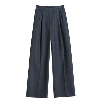 Slim High Waist Casual Solid Color Loose Chic Pants