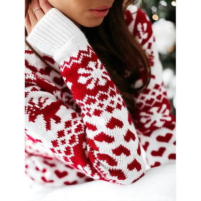 Christmas Knitting Soft Warm Knitwear Full Sleeve Casual Sweater