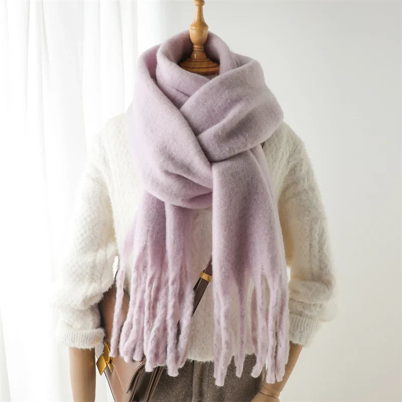 Cashmere Winter Pashmina Blanket Wrap - Thick and Soft Scarf