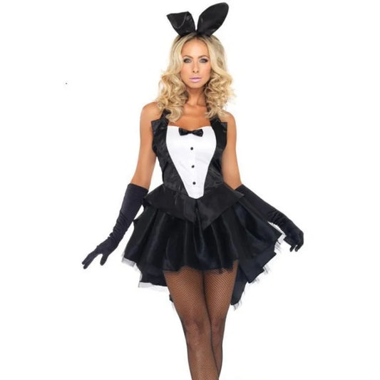 Costume Nightclub Rabbit Sexy Cosplay Tuxedo Dress Bunny Party Halloween Girl