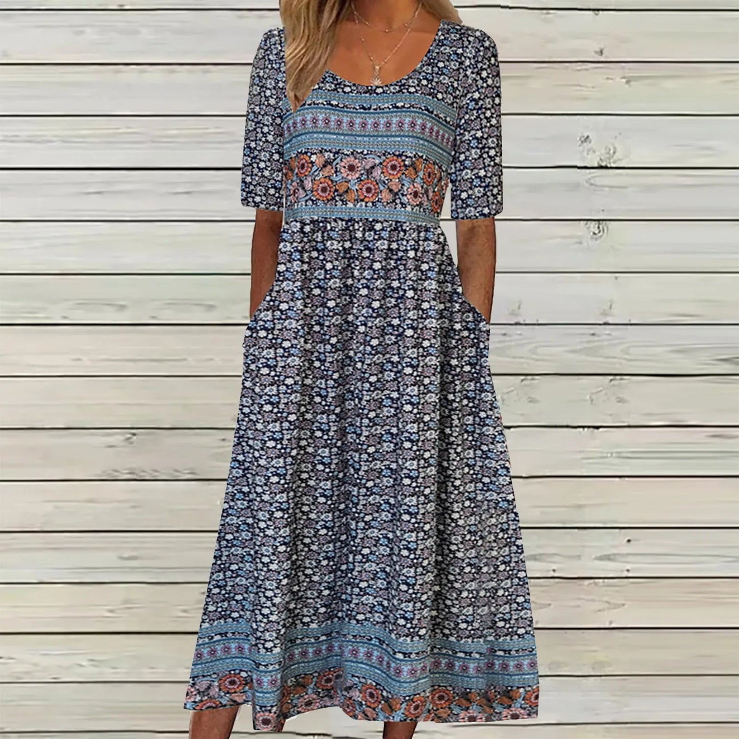 Amy Fashion - Casual Comfort Elegant Beach Summer Boho Dress